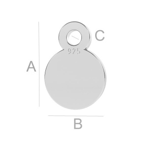 Bănuț charm argint 925, 5 mm