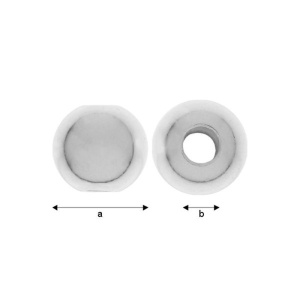 Bead, 925 sterling silver, 8 mm, 3 mm hole - Img 2