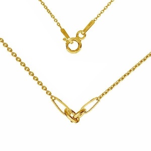cadena de eslabones 35 cm 17+17+1 plata 925 chapada en oro