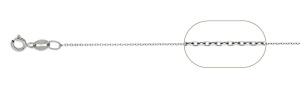 cadena de plata de ley 925 de 1 mm de grosor longitud 45 cm
