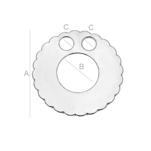 Colgante encaje plata 925, 17 mm