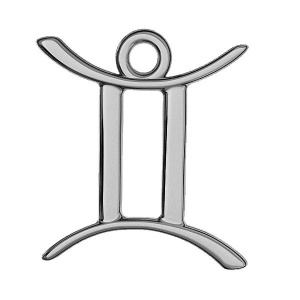 Colgante gemelos de plata 925