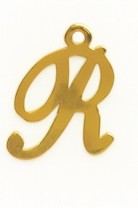 Colgante letra de oro de 14 K - R - Img 1