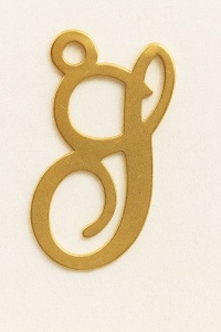 Colgante letra de oro de 14 K - S - Img 2