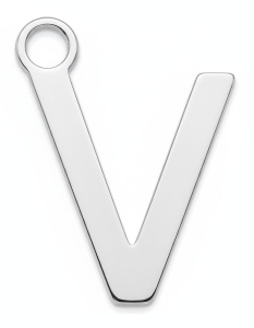 Colgante Letra V plata 925