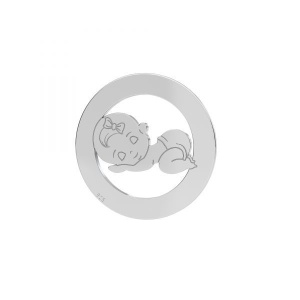 Colgante Niña dormida, plata de ley AG 925