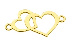 corazones dobles oro 14k 16,58mm