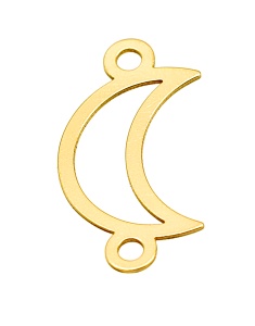 eslabón luna oro 14k -