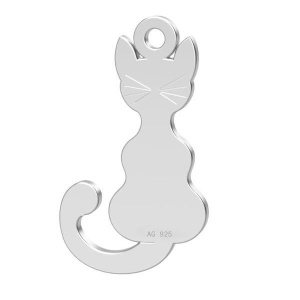 Gato de plata 925 17 mm