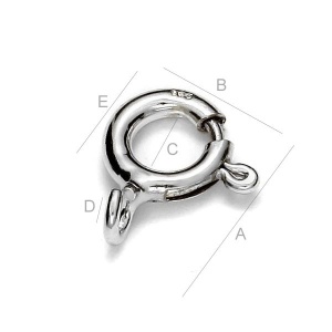 inchizatoare, argint 925 A10,65 mm B9,00 mm C3,95 mm D1,65 mm E7,00 mm, - Img 1