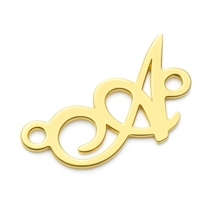 Letra A oro 14 K - Img 2