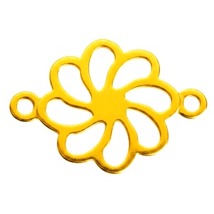 link aur floare 14k 14.5 mm placat cu aur de 18 k