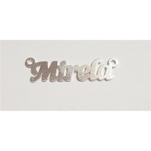 Mirela name connector, 925 silver, 25 mm - Img 2