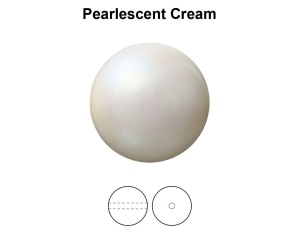 Perlas 8 mm Crema nacarado