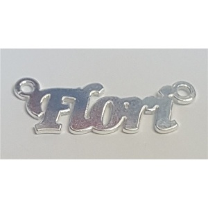 Placa nombre Flori, plata de ley 925 - Img 2