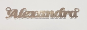 Plăcuță nume Alexandra argint 925, 40 x 9 mm