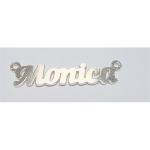 Plăcuță nume Monica argint 925, 40 x 7 mm - Img 2