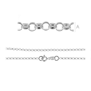 pulsera rolo de plata 19 cm, 1,89 gramos
