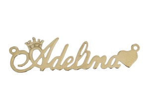 Silver 925 gold-plated plaque adelina