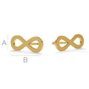 tortita aur 14k infinit / pereche placat cu aur de 18k - Img 2