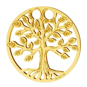 tree of life in 14k gold 19 mm 24 k gold plated  - Img 2
