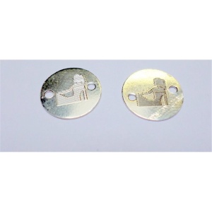 Virgo zodiac coin, 925 sterling silver, 10 mm - Img 3
