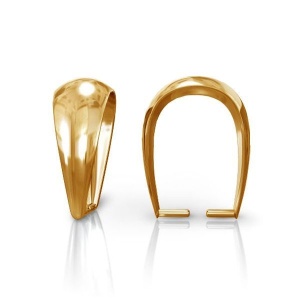 Accesorio colgante de plata de ley chapada en oro