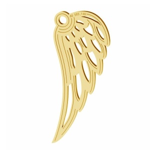 ala de oro de 14k au585 R chapada en oro de 24k
