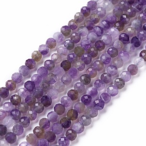 Amethyst natural fattest round 4 -4.5 mm  - Img 1