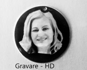 Bănuț gravat foto argint 925, 16 mm - Img 2