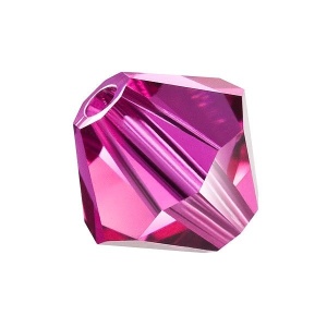 Bicónica Preciosa 4mm Fucsia