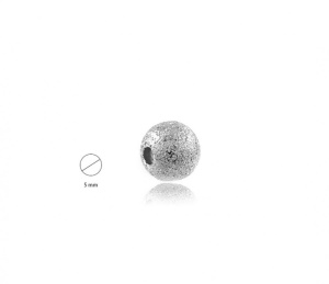 Bilă stardust argint 925, 5 mm, gaură 2,7 mm, la gram - Img 2