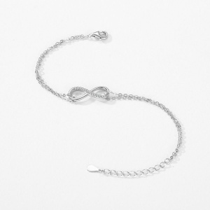 brățară argint 925 rodiata infinit 15+3 cm - Img 3