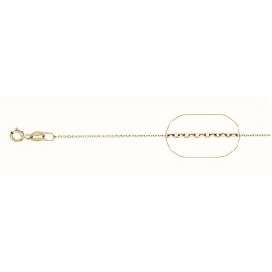 Cadena de plata 925 chapada en oro de 45 cm y 1,1 mm de grosor