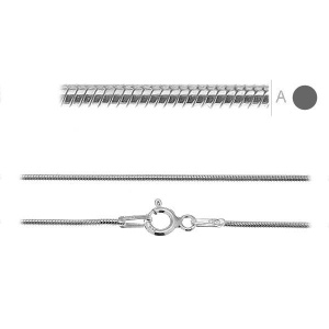 Cadena serpiente plata 925, 1,05 mm, 45 cm - Img 1