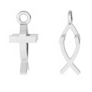 Charm crucifix argint 925, 15 x 6,5 mm