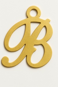 Colgante letra de oro de 14 K - B