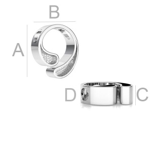 Double drop pendant, 925 sterling silver