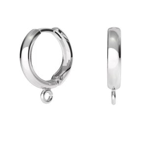 Earring hook, 925 silver, 16.5 x 13.7 mm, 1 piece