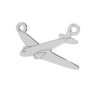 Eslabón de avión de plata 925 de 18,3 mm