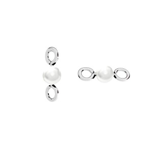 Eslabón de plata 925 con perla Gavbari 4 mm
