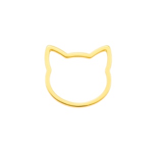 Gato de oro de 14 quilates chapado en oro de 18 quilates  - Img 1