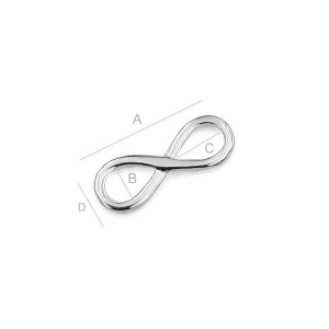 Infinit, argint 925 aurit 17.5 mm - Img 2