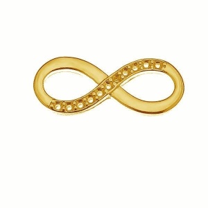 infinito de plata de ley 925 bañado en oro