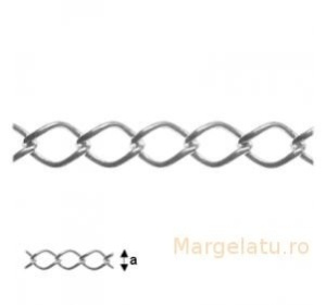 Lanț la rolă argint 925, 2,85 mm, 0,5 m