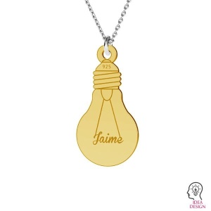 Light bulb pendant, 925 sterling silver, 17.2 mm - Img 2