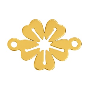 link floare aur 14k 13,2 mm placat cu aur de 18k