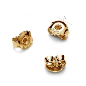 Llave de plata de ley chapada en oro de 18 quilates 4*4,9 mm
