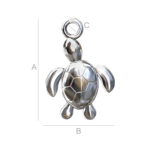 Pandant țestoasă argint 925, 15,9 mm