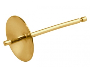 Pendientes en forma de copa de 5 mm en oro de 18 K accesorio en oro de 24 K chapado en oro de 18 K  - Img 1